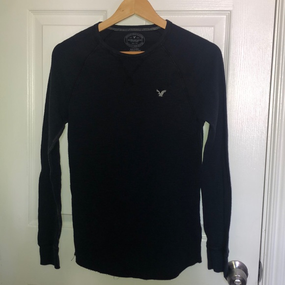 Boys American Eagle Navy long sleeved thermal - Picture 1 of 3
